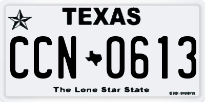 TX license plate CCN0613