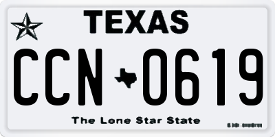 TX license plate CCN0619