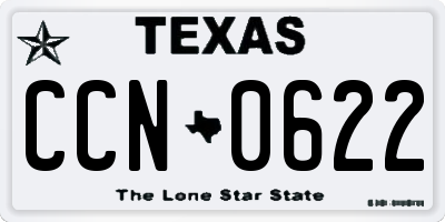 TX license plate CCN0622