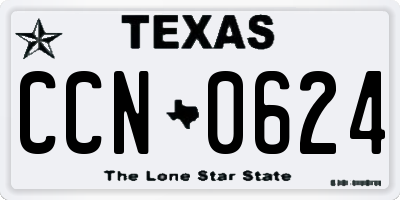 TX license plate CCN0624
