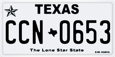 TX license plate CCN0653
