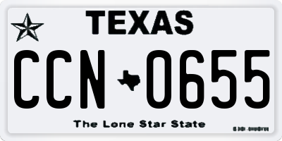 TX license plate CCN0655