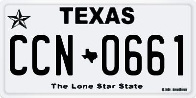 TX license plate CCN0661
