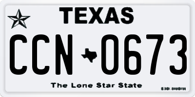 TX license plate CCN0673