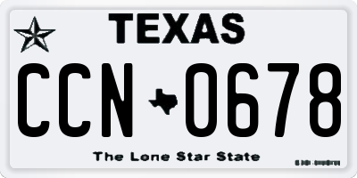 TX license plate CCN0678
