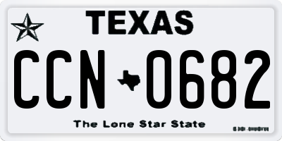 TX license plate CCN0682