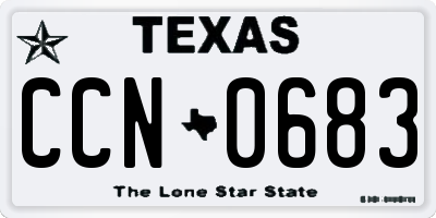 TX license plate CCN0683