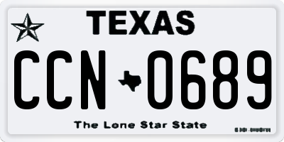 TX license plate CCN0689