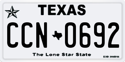 TX license plate CCN0692