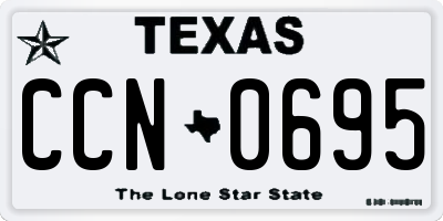 TX license plate CCN0695