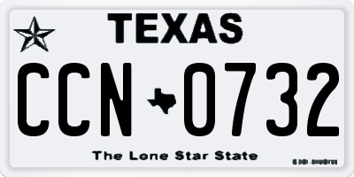 TX license plate CCN0732