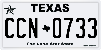 TX license plate CCN0733