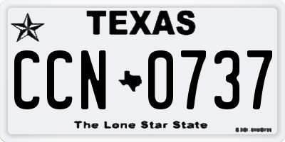 TX license plate CCN0737