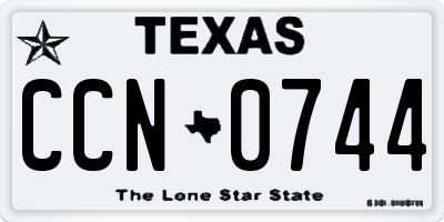 TX license plate CCN0744