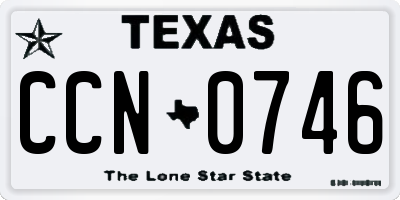 TX license plate CCN0746