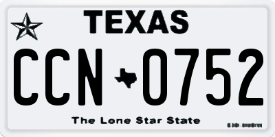 TX license plate CCN0752
