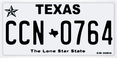 TX license plate CCN0764
