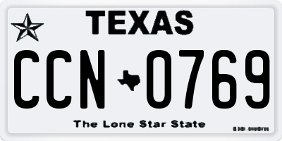 TX license plate CCN0769