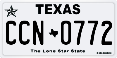 TX license plate CCN0772
