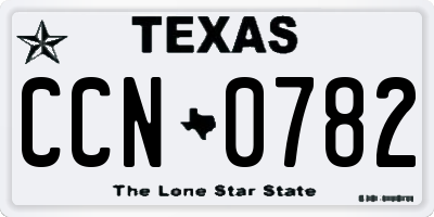 TX license plate CCN0782