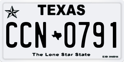 TX license plate CCN0791