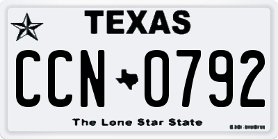TX license plate CCN0792