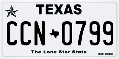 TX license plate CCN0799