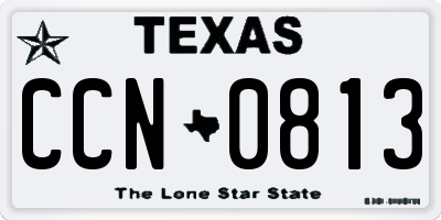TX license plate CCN0813