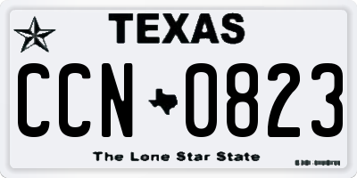TX license plate CCN0823