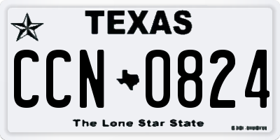 TX license plate CCN0824