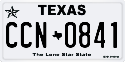 TX license plate CCN0841