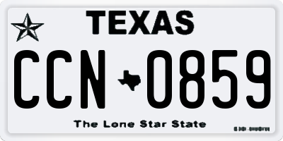 TX license plate CCN0859