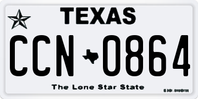 TX license plate CCN0864