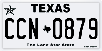 TX license plate CCN0879