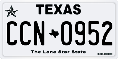 TX license plate CCN0952