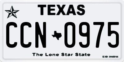 TX license plate CCN0975