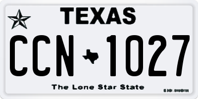 TX license plate CCN1027