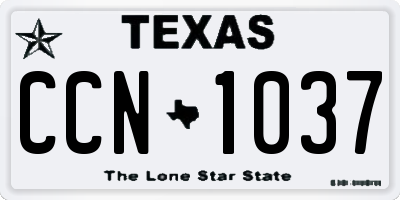 TX license plate CCN1037