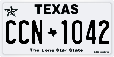 TX license plate CCN1042