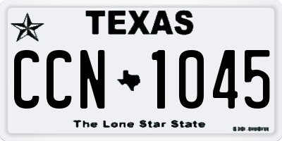 TX license plate CCN1045