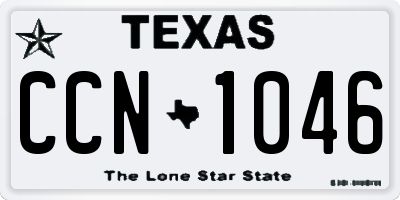 TX license plate CCN1046