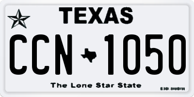 TX license plate CCN1050