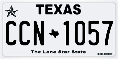 TX license plate CCN1057