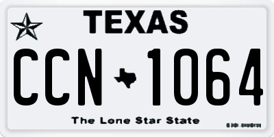 TX license plate CCN1064
