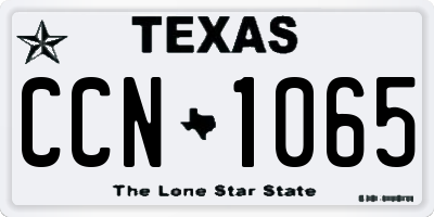TX license plate CCN1065