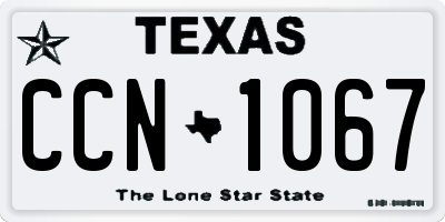 TX license plate CCN1067