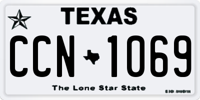 TX license plate CCN1069