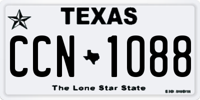 TX license plate CCN1088
