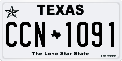 TX license plate CCN1091