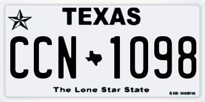 TX license plate CCN1098